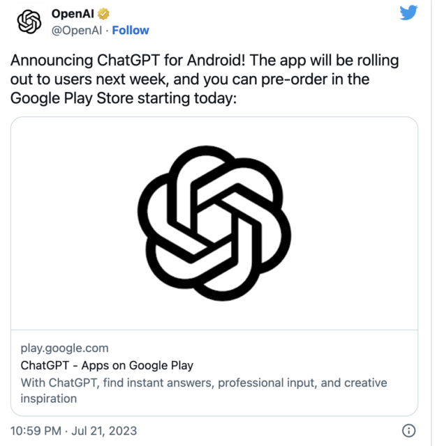 Ulaş Utku Bozdoğan: OpenAI, Android için resmi ChatGPT uygulamasını başlattı! 1